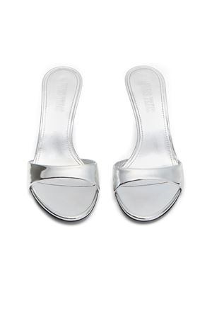 Lidia 70 mules in silver mirrored leather PARIS TEXAS | PX1141XNPMRSILVER